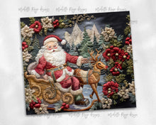 Load image into Gallery viewer, Santa in his Sleigh Embroidered Design