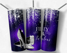 Load image into Gallery viewer, Purple Fifty and Fabulous high heels