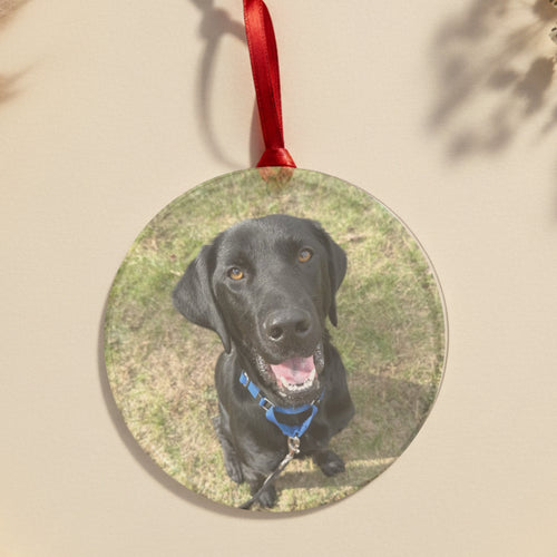 3 inch Glass ornament add any picture and small text