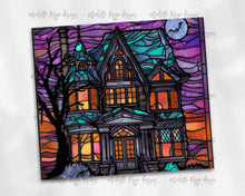 Load image into Gallery viewer, Stained Glass Halloween haunted house