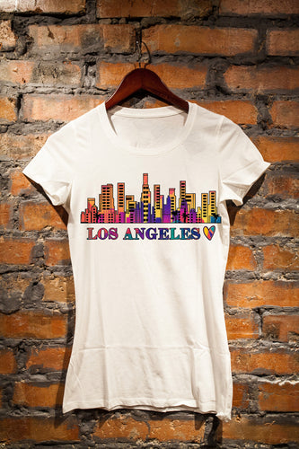 Los Angeles Skyline T-Shirt Design