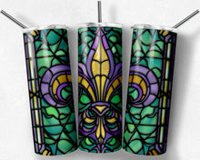 Load image into Gallery viewer, stained glass Mardi Gras