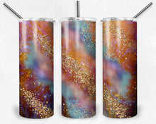 Load image into Gallery viewer, Milky Way glitter Gold Teal Burgundy