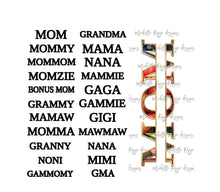 Load image into Gallery viewer, Orange red purple Watercolor flowers mom names 103b Matches tumbler Design 103
