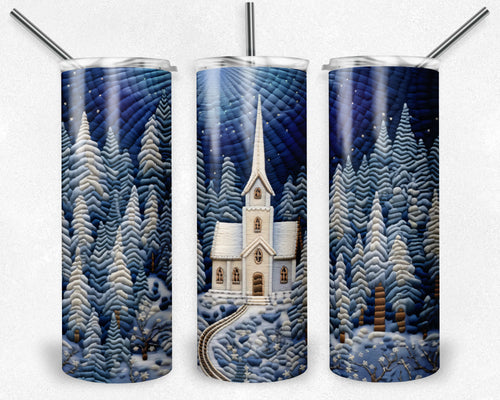 Church Night Sky Embroidered Design