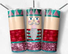 Load image into Gallery viewer, Christmas Nutcracker in Teal, Red, and Pink