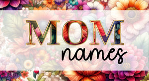 Orange red purple Watercolor flowers mom names 103b Matches tumbler Design 103