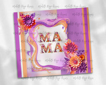 Load image into Gallery viewer, Paper Cut Flower Design with framed MAMA - Coral, Purple and Pink