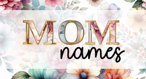 Pastel Watercolor flowers mom names 105b Matches tumbler Design 105