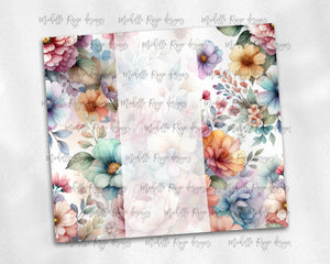 Pastel Watercolor flowers  105 matches  the mom names 105b