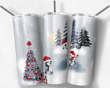 Load image into Gallery viewer, Christmas Penguins in Snow Tumbler Design
