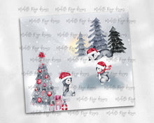 Load image into Gallery viewer, Christmas Penguins in Snow Tumbler Design