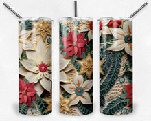Load image into Gallery viewer, Christmas Poinsettia Embroidered Design