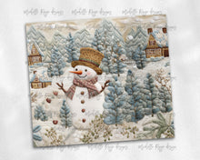 Load image into Gallery viewer, Snowman Embroidered Design