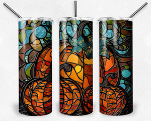 Pumpkins Stained Glass Design