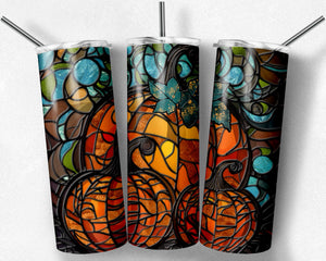Pumpkins Stained Glass Design