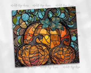 Pumpkins Stained Glass Design