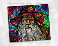 Load image into Gallery viewer, Halloween Wizzard Stained Glass Design