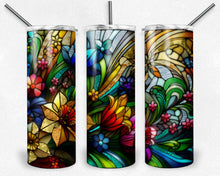 Load image into Gallery viewer, Stained glass bright spring flowers