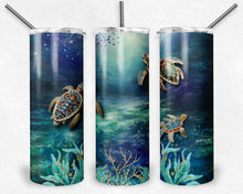 Load image into Gallery viewer, Jeweled Sea Turtles in Teals and Purples