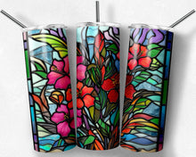Load image into Gallery viewer, Tropical Flowers Stained Glass