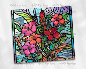 Tropical Flowers Stained Glass