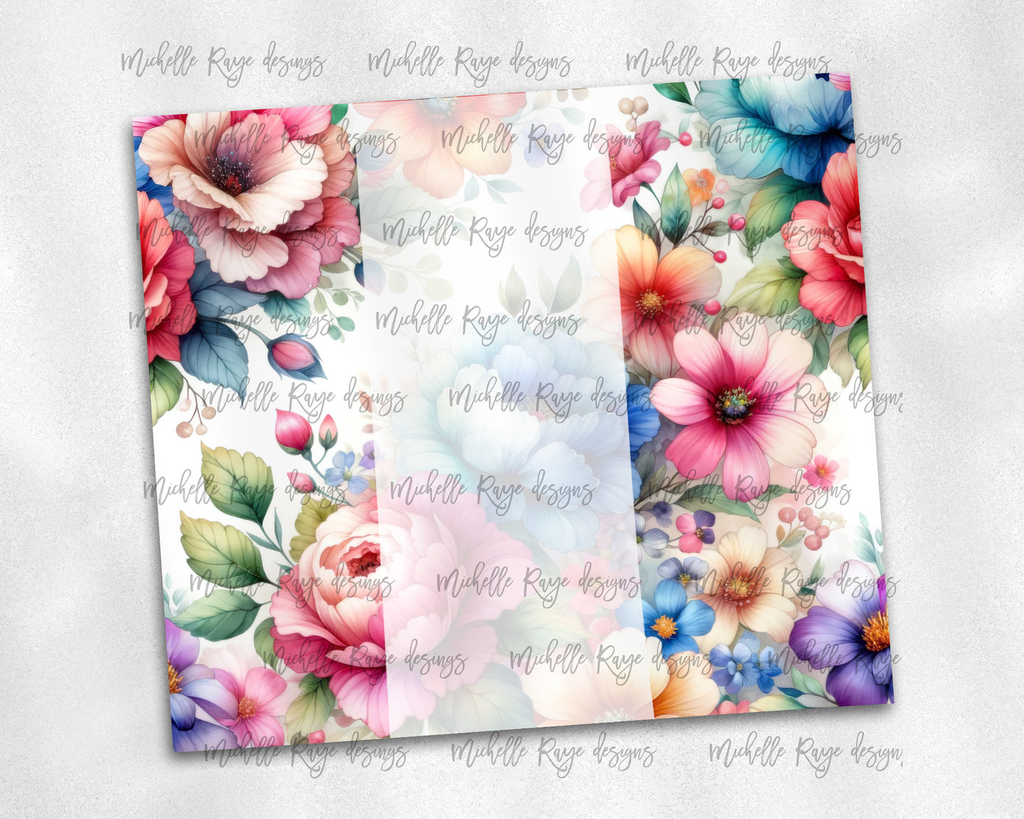 Watercolor flowers Pink Blue 104matches  the mom names 104b