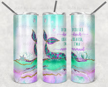 Load image into Gallery viewer, Glitter Mermaid with &quot;Drink Like a Fish&quot; Saying
