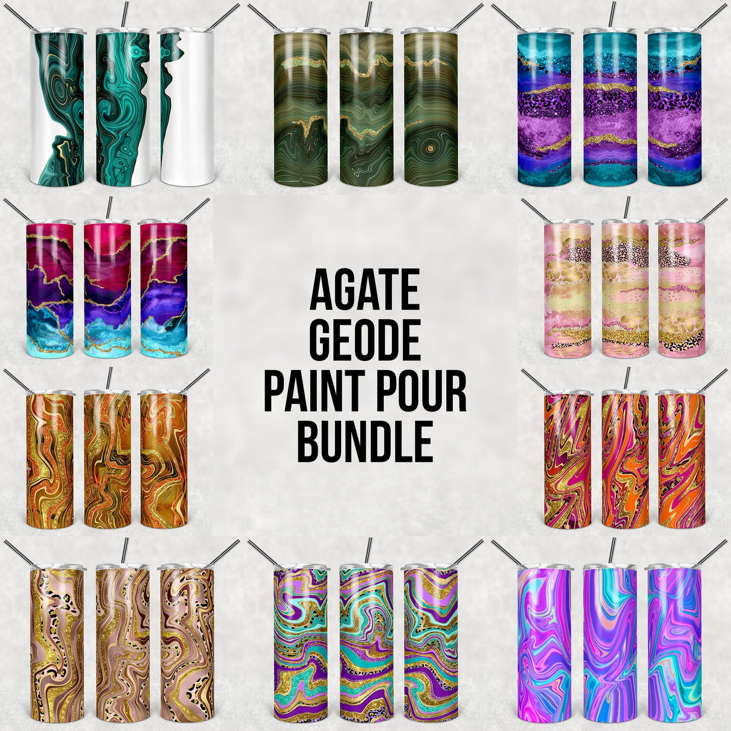 Agate Geode Paint Pour Bundle - Limited Time