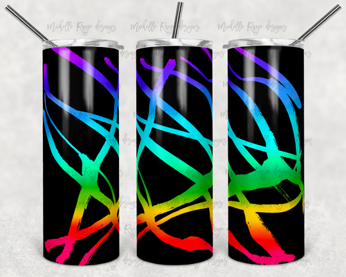 Black and Bright Neon Rainbow Bleach