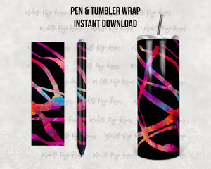 Frog Tumbler Wrap Neon Bright Colorful Designs Seamless Sublimation Designs  Downloads Skinny 20oz PNG 