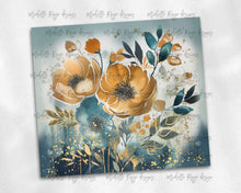 Load image into Gallery viewer, BOHO TEAL GOLD WATERCOLOR