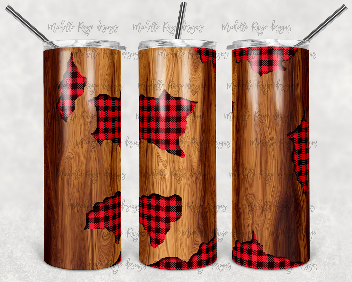 Buffalo Plaid Wood Peekaboo