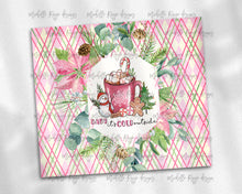 Load image into Gallery viewer, Baby It&#39;s Cold Outside on Christmas Pink Argyle Plaid