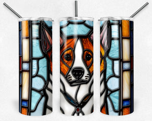 Basenjis Stained Glass