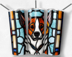 Basenjis Stained Glass