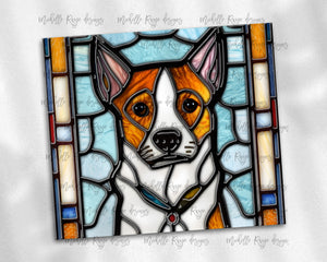 Basenjis Stained Glass