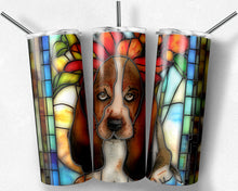 Load image into Gallery viewer, Basset Hound Dog Stained Glass