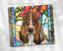 Load image into Gallery viewer, Basset Hound Dog Stained Glass