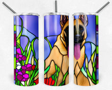 Load image into Gallery viewer, Belgian-Malinois Dog Stained Glass