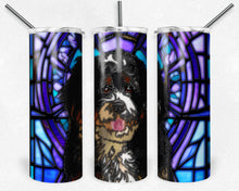 Load image into Gallery viewer, Bernedoodle Dog Stained Glass