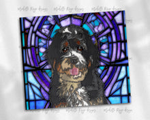 Load image into Gallery viewer, Bernedoodle Dog Stained Glass