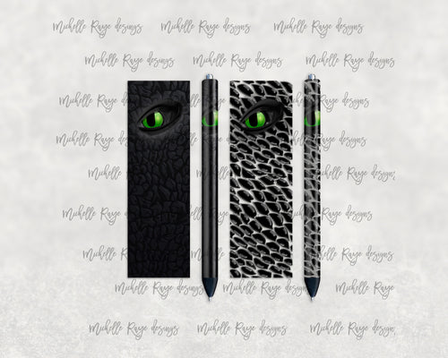 Black Dragon Epoxy and Waterslide Pen Wraps