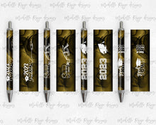 Load image into Gallery viewer, 2023 Graduation Black and Gold Pen Wraps Set 2