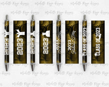 Load image into Gallery viewer, 2023 Graduation Black and Gold Pen Wraps Set 3