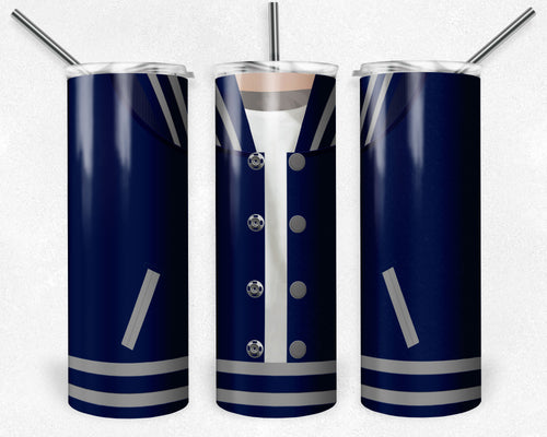 Boys Varsity Jacket Blue and Silver