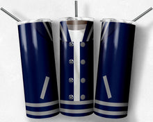 Load image into Gallery viewer, Boys Varsity Jacket Blue and Silver African American