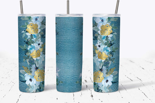 Blue and Yellow Floral Blank