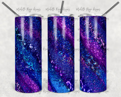 Blue and Purple Glitter Milky Way