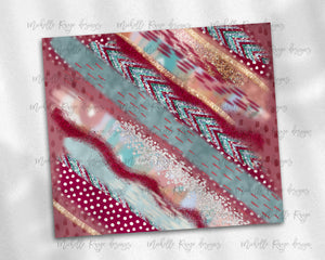 Red Teal and Gold Boho Milky Way